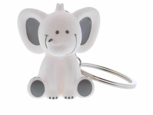 Porte clés éléphant blanc