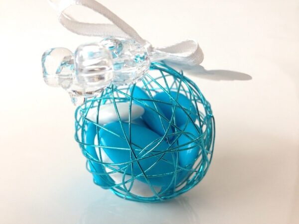 ourson transparent pendentif dragees