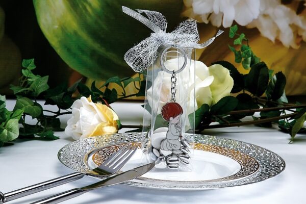 Dragees communion garcon porte cles