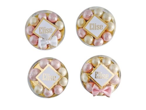 contenant dragees avec fond or