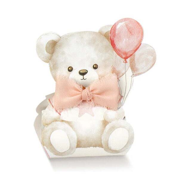 Boite a dragées forme ourson avec ballons