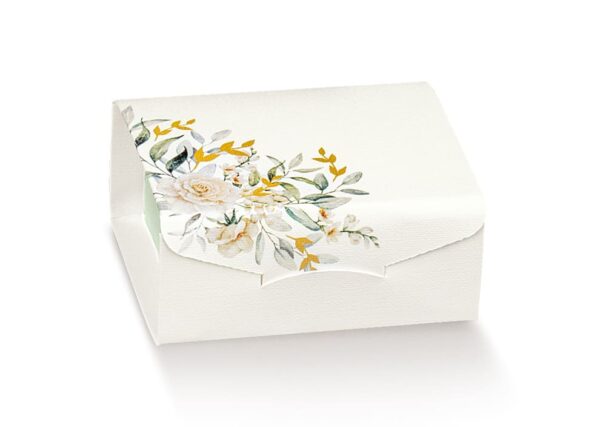 Boite a dragees rectangle botanique