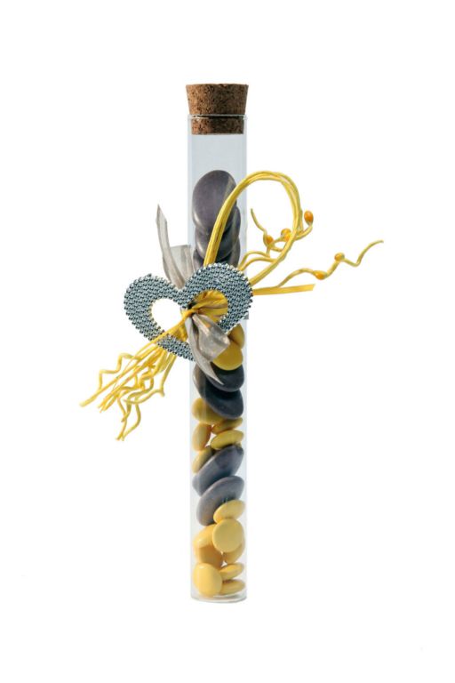 Eprouvette à dragées en verre hauteur 15cm