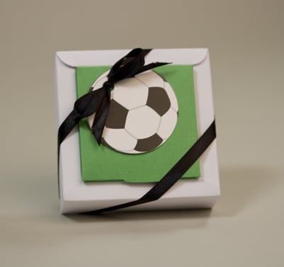 boite à dragées baptême foot