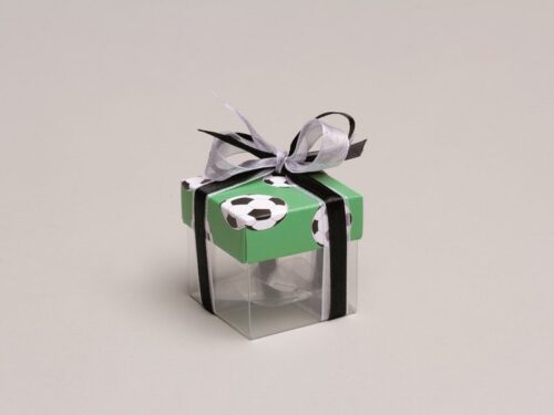 boite à dragées foot mini cube vert