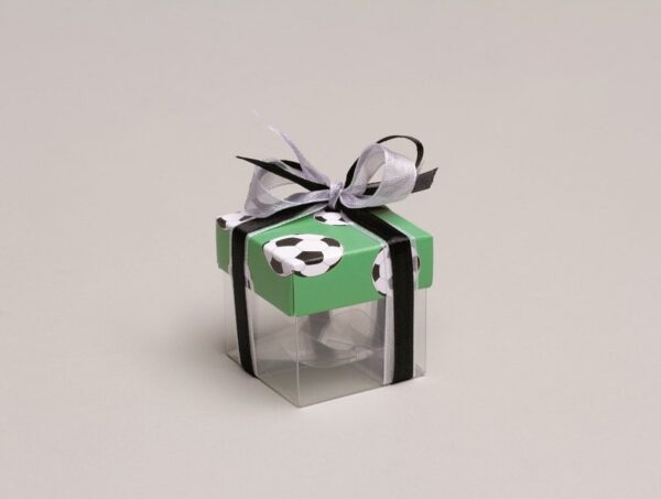 boite à dragées foot mini cube vert