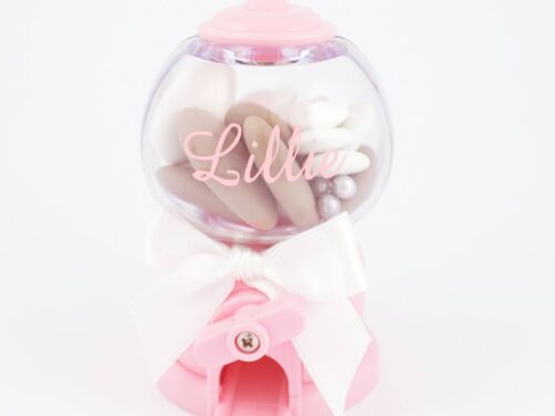 distributeur de bonbons rose