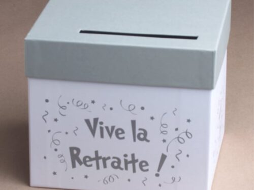 urne vive la retraite blanc/gris