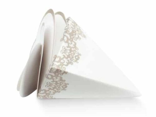 Cornet dragées Blanc Fermeture spirale