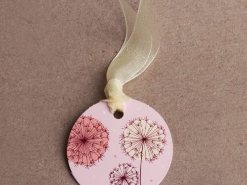 Etiquette dragées pissenlit mariage