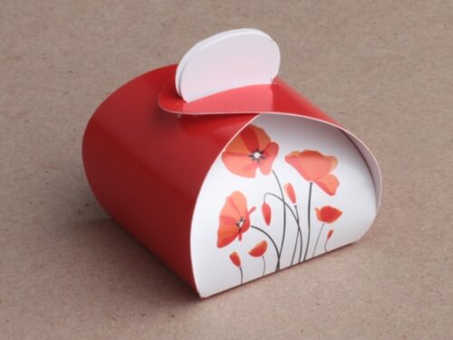 Boite à dragées Coquelicots - Mimosa PM  - Lot de 10