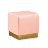 contenant cube rose et or