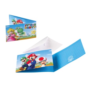 Carte d’Invitations Super Mario Carte d'Invitations Super Mario