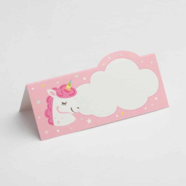 marque-place dragées licorne rose