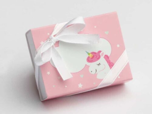 boite à dragées licorne rose