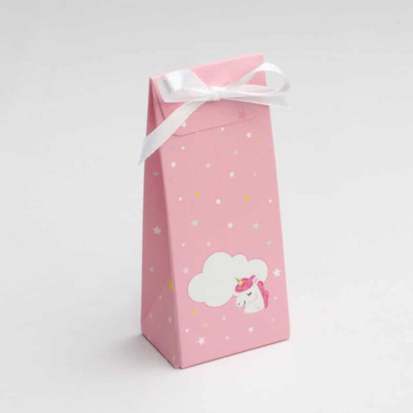 boite à dragées licorne rose