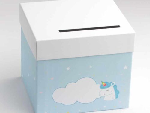 urne licorne bleu ciel