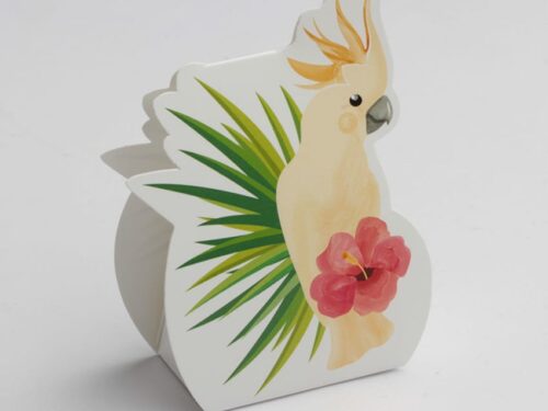 contenant à dragées peruuche-collection tropicale exotique