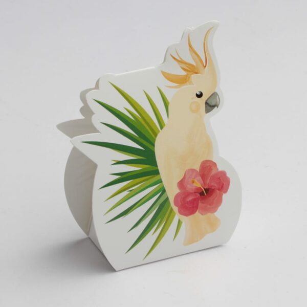 contenant à dragées peruuche-collection tropicale exotique