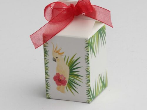 contenant à dragées perruche tropical exotique