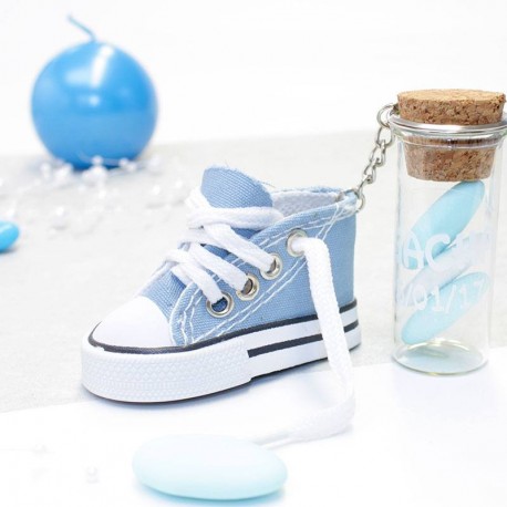 porte cles basket bleu turquoise