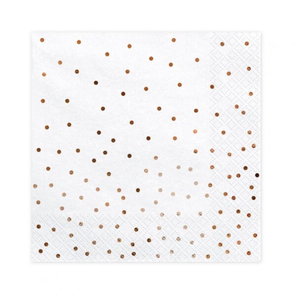 20-serviettes-blanches-pois-rose-gold