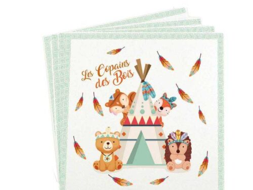 serviettes copains des bois