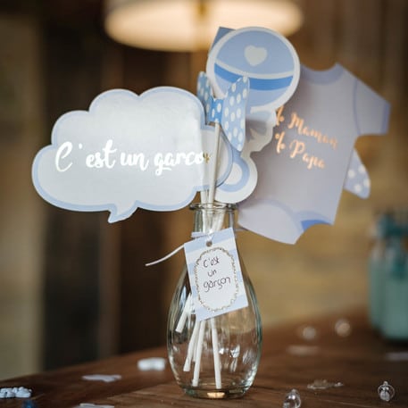 photobooth baby shower garcon