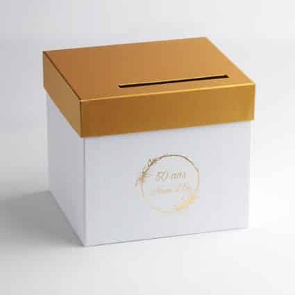 urne noces d'or blanc et or