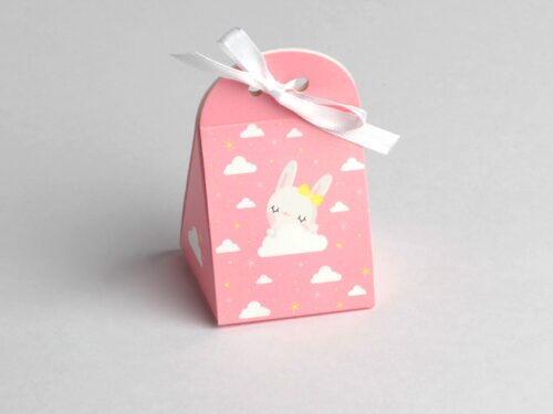 contenant a dragée iris lapin blanc et rose - 2090.24