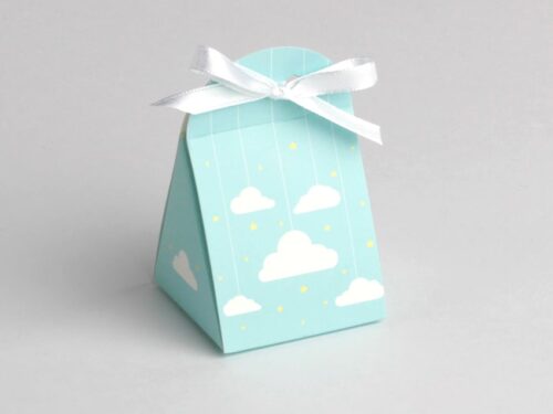 contenant a dragée nuage vert d'eau