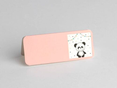carte de table marque place panda rose - 2092.10
