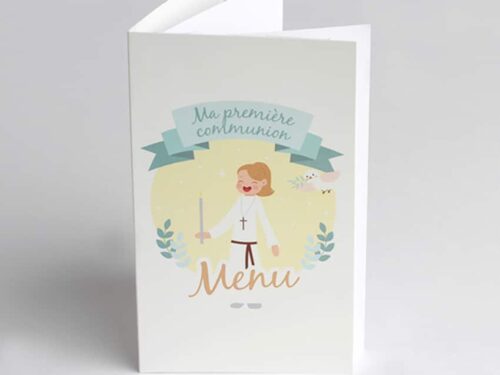 menu ma première communion fille