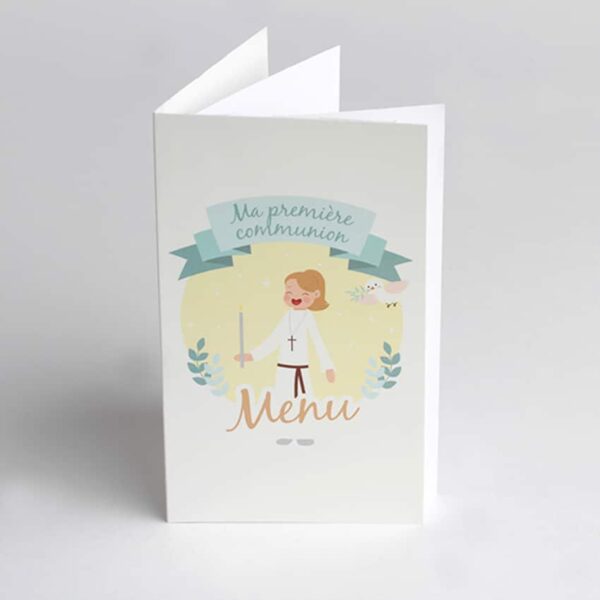 menu ma première communion fille