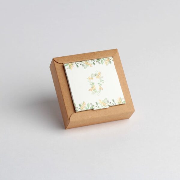 boite communion feuillage avec croix