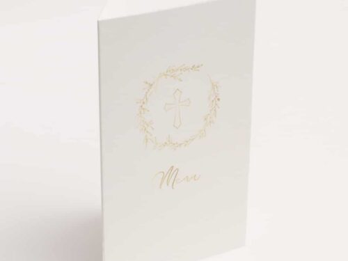 menu communion couronne croix