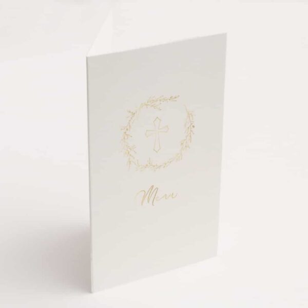menu communion couronne croix
