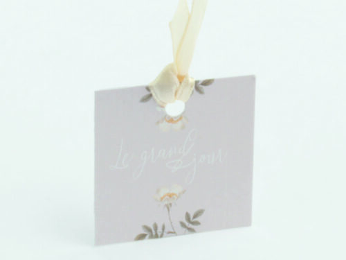 Etiquette dragees theme champetre