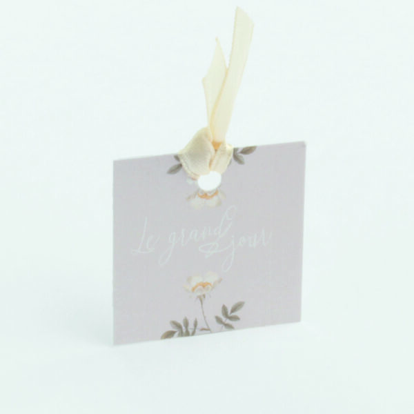 Etiquette dragees theme champetre