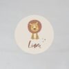 Étiquette autocollante Blanc Lion