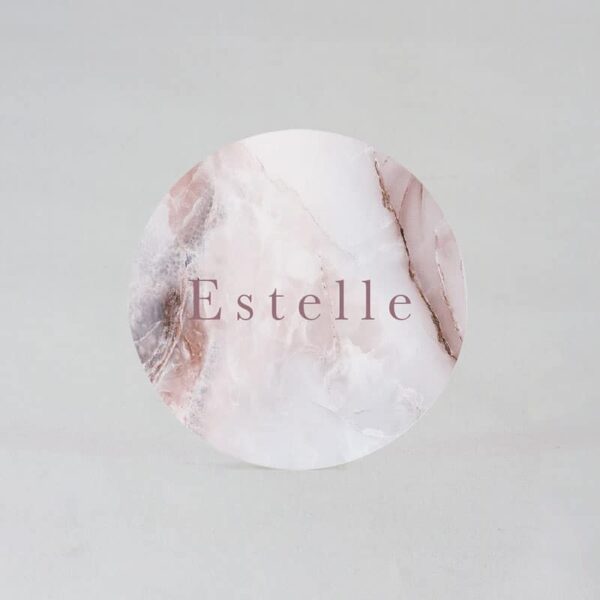 Étiquette autocollante Marbré Rose