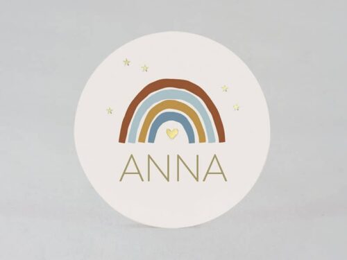 Étiquette autocollante Nude Arc en ciel