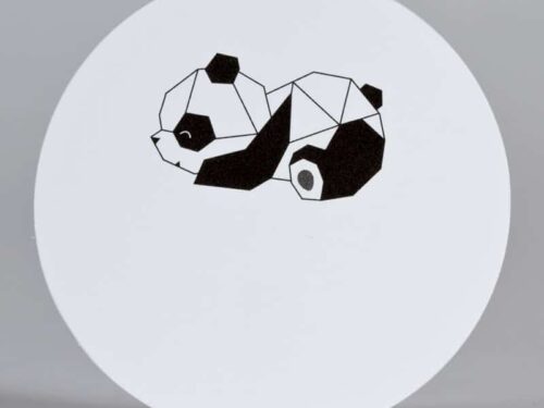 Étiquette autocollante Blanc Panda