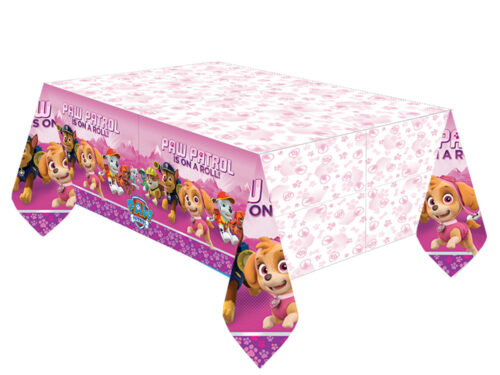Nappe anniversaire Pat'Patrouille rose