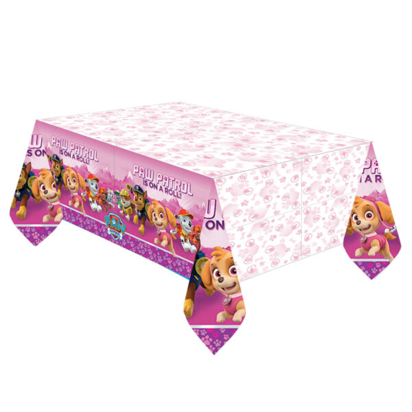 Nappe anniversaire Pat'Patrouille rose