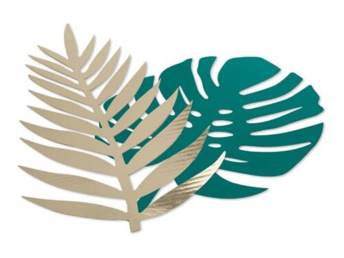 Déco feuilles tropicales verte et or