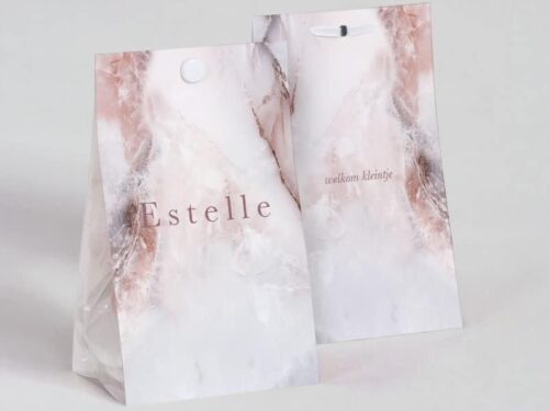 Boite à dragées Marbré Rose