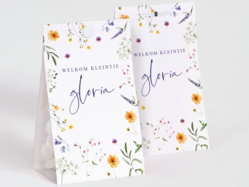 Contenant à dragées Fleurs des champs