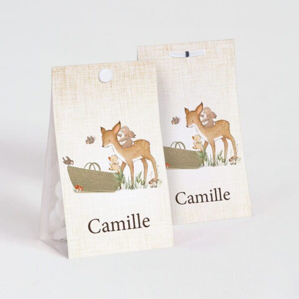 Contenant à dragées "Les amis de la forêt"