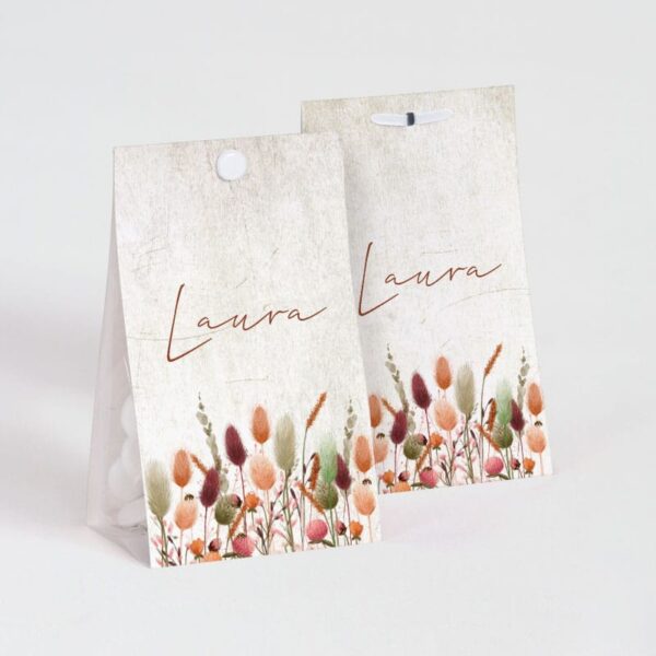 Contenant à dragées fleurs champetre